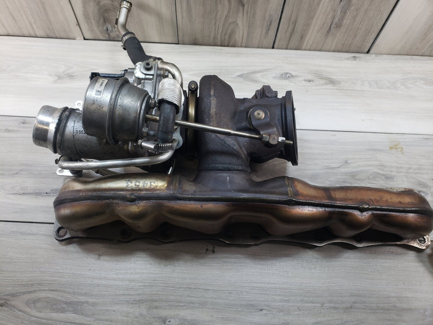BMW 14-16 F10 535xi Gas Engine Turbo Turbocharger W/ Manifold LCI