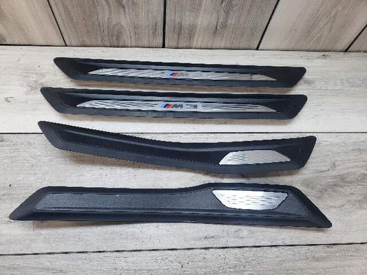 BMW 12-15 F80 M3 Front Rear Door Sill Cover Trims Entrance SET Pre LCI