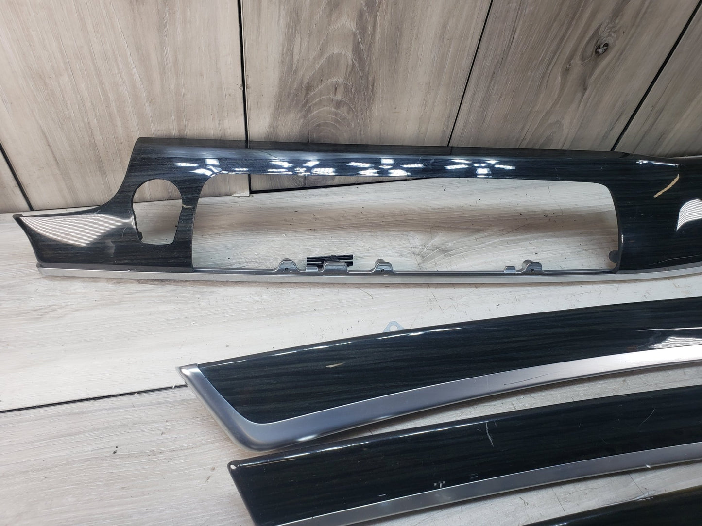 BMW 14-16 F10 M5 Dash Door Panel Wood Trim Set Of 6 LCI