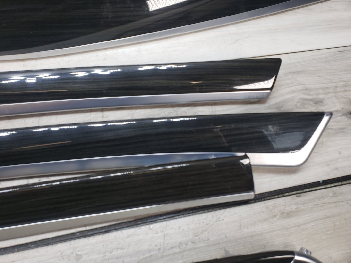 BMW 14-16 F10 M5 Dash Door Panel Wood Trim Set Of 6 LCI
