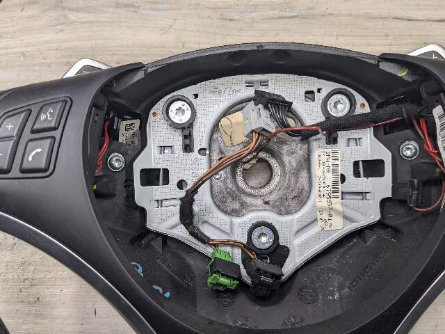 OEM BMW E88 E82 E90 E92 E93 Sport Steering Wheel Black Leather AT w/ Shifters