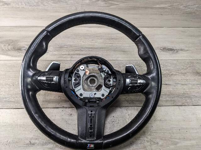 OEM BMW F32 F30 F22 F36 F33 Steering Wheel M Sport Black Leather w/ Shifters