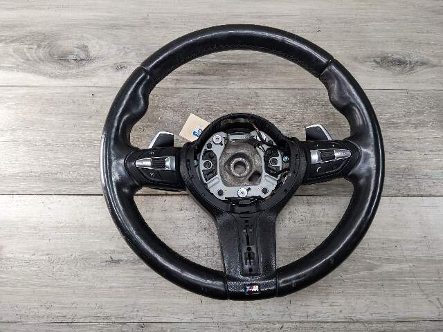 OEM BMW F32 F30 F22 F36 F33 Steering Wheel M Sport Black Leather w/ Shifters