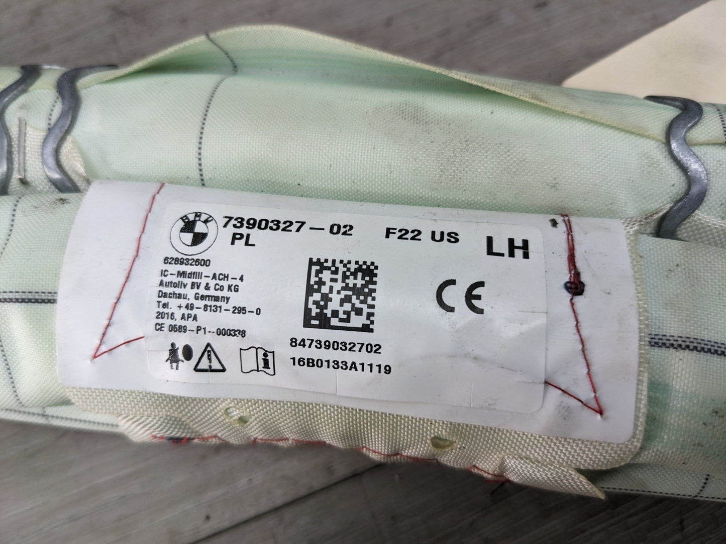 OEM BMW M2 F87 F22 Coupe Left Driver Top Roof Head Air Bag Airbag Curtain