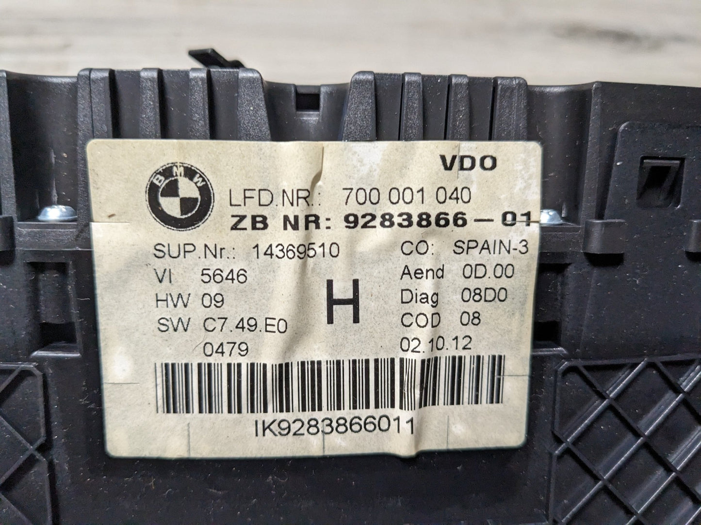 09-16 OEM BMW Z4 E89 28i 30i 35i Instrument Cluster Speedometer MPH VDO