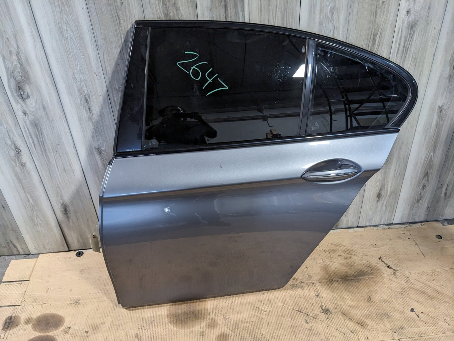 11-16 OEM BMW F10 535 M5 Sedan Rear Driver Side Door Shell Panel Gray