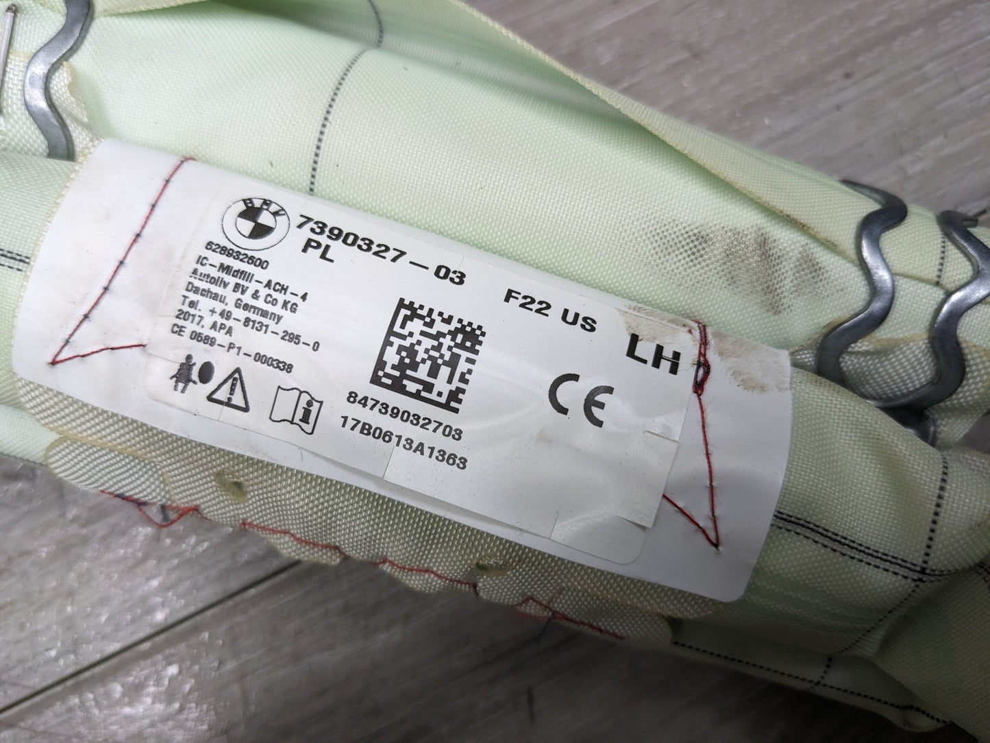 OEM BMW F22 F87 M2 Coupe Left Driver Top Roof Head Air Bag Airbag Curtain