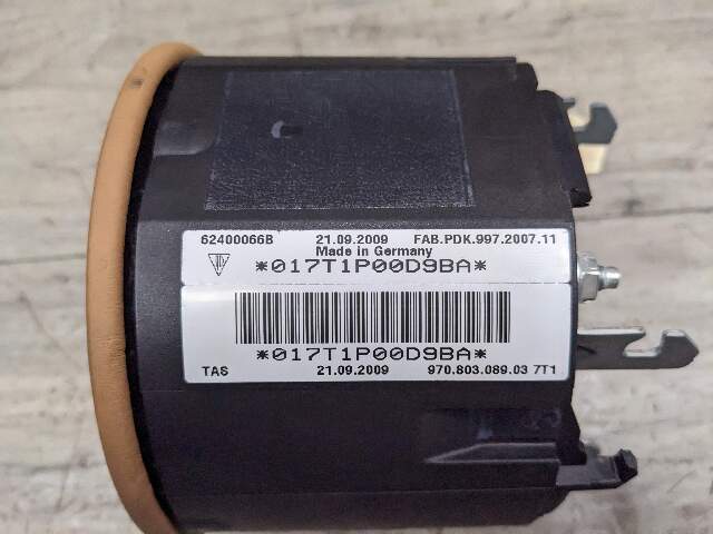10-16 OEM Porsche Panamera Steering Wheel Center Air Bag Airbag Beige