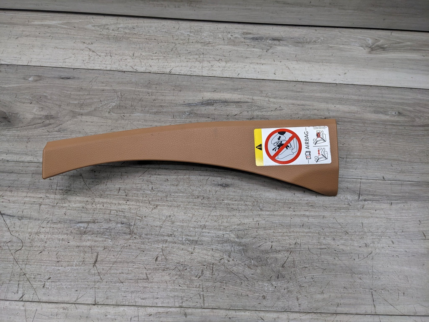 10-16 OEM Porsche Panamera Front Right Passenger Side A Pillar Cover Trim Beige