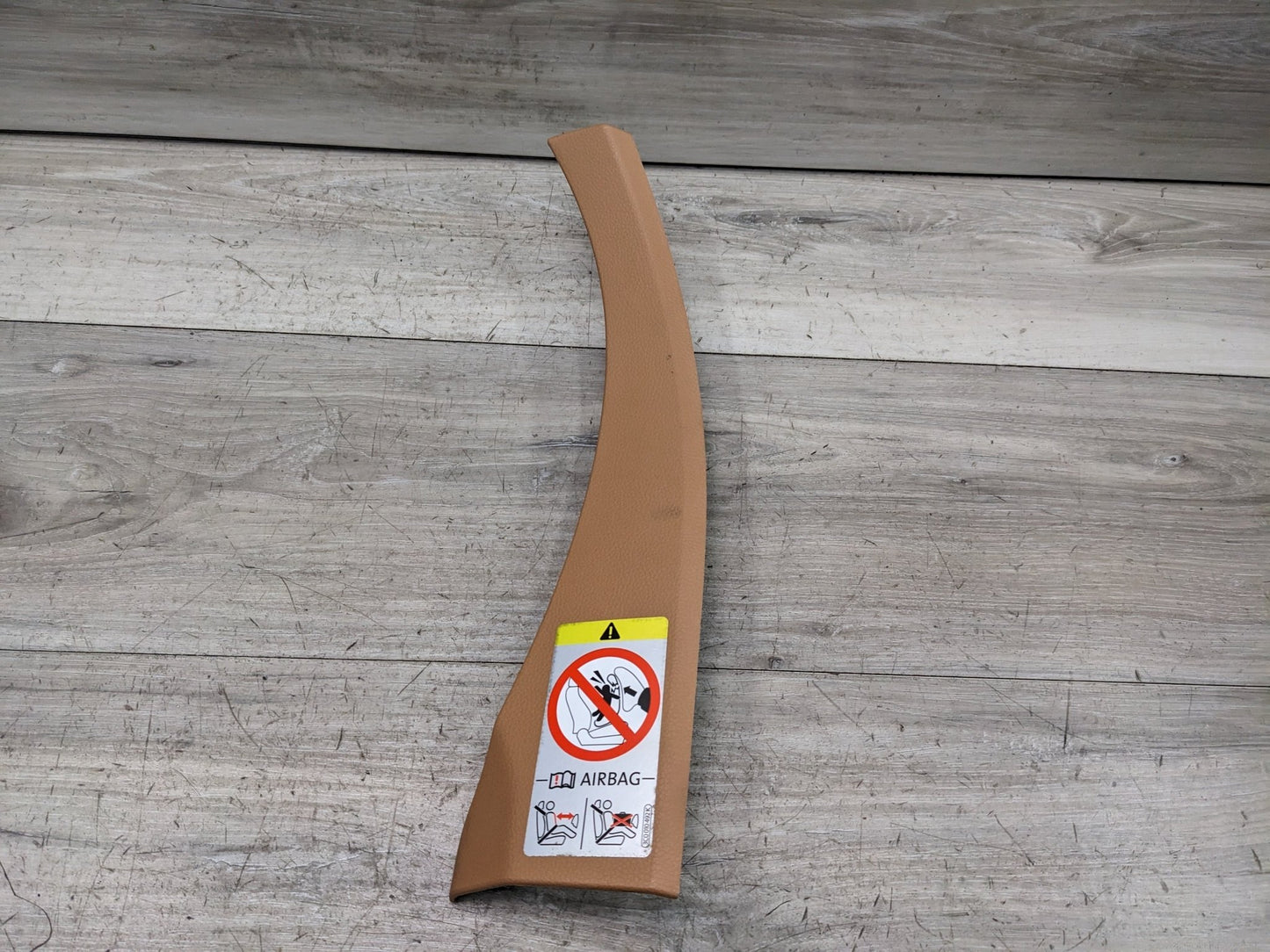 10-16 OEM Porsche Panamera Front Right Passenger Side A Pillar Cover Trim Beige