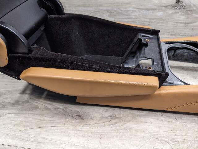 10-16 OEM Porsche Panamera Front Center Console Armrest Assembly Beige