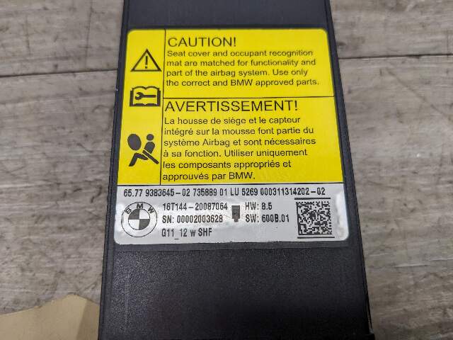 14-19 OEM BMW G11 G12 G30 G32 Front Right Passenger Occupancy Sensor Module