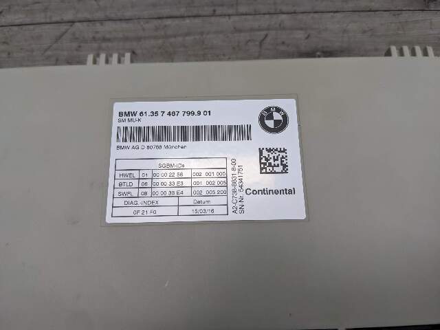 16-19 OEM BMW G12 G11 740 750 Seat Control Memory Module