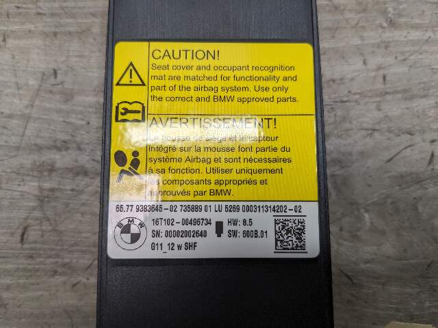 14-19 OEM BMW G11 G12 G30 G32 Front Right Passenger Occupancy Sensor Module