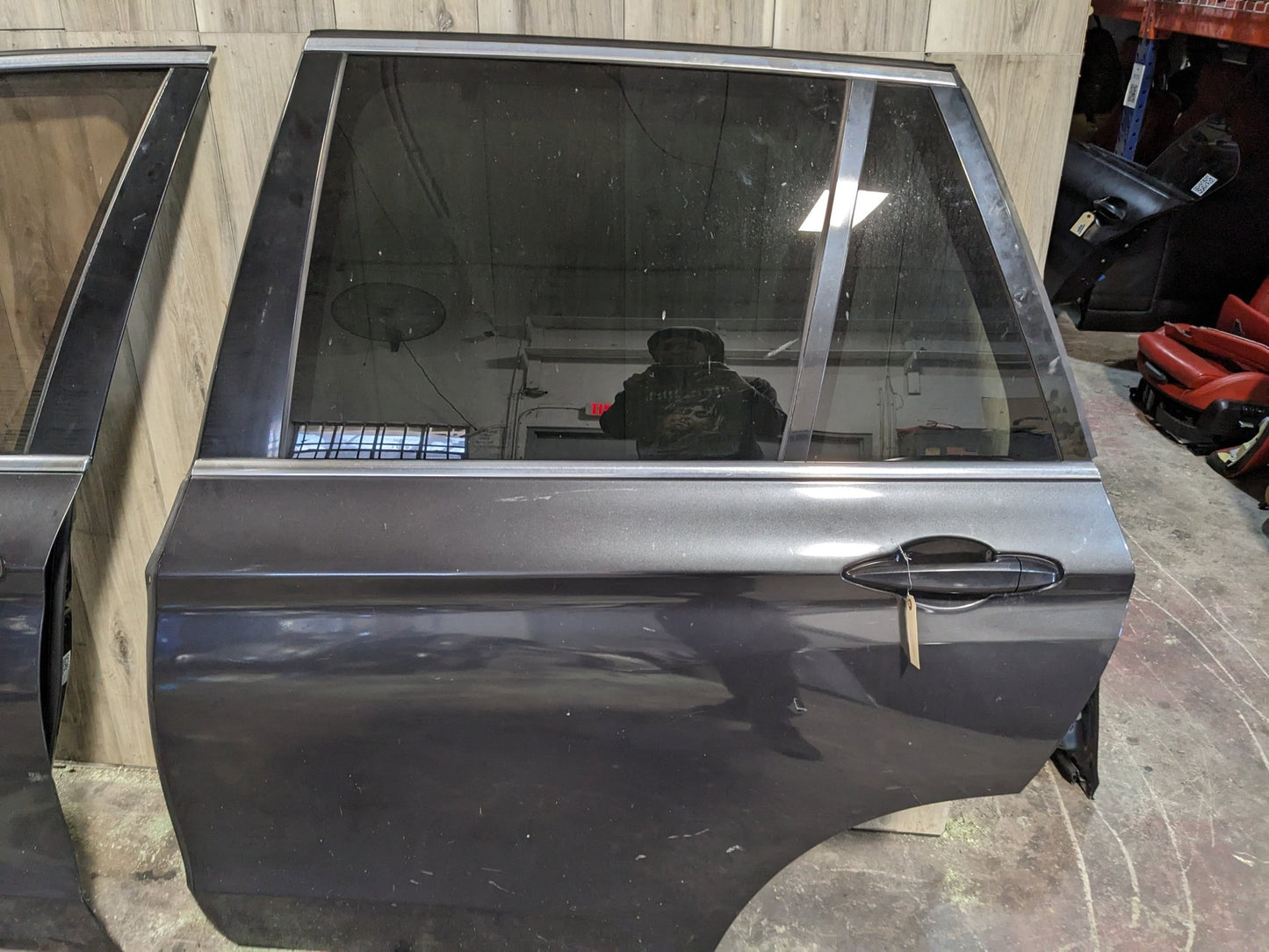 14-18 OEM BMW F15 F85 X5 M REAR LEFT Driver Side Door Shell Panel Blue