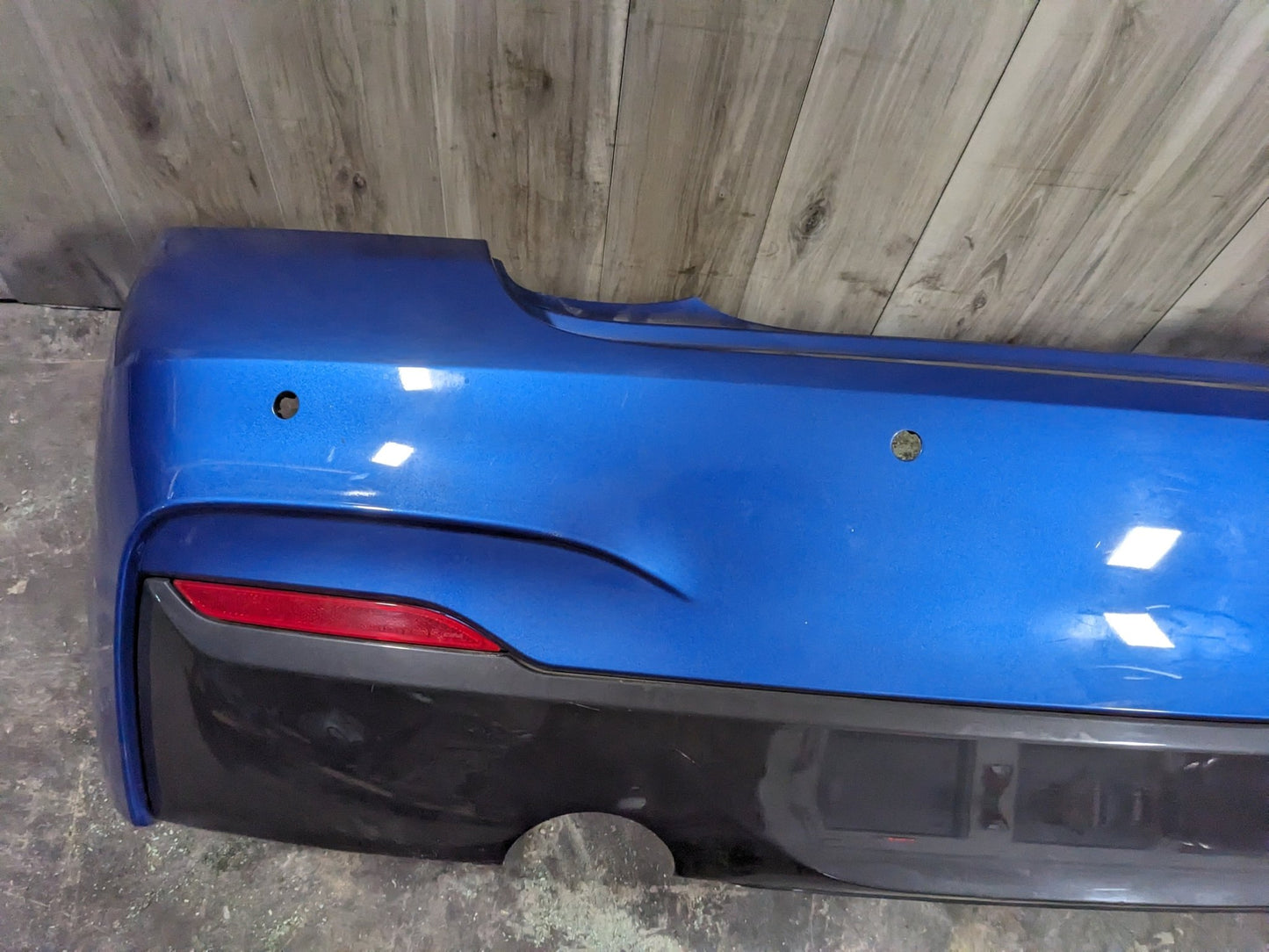 14-20 OEM BMW F22 F23 228 M235 M240 REAR Bumper Cover Trim M-SPORT Blue*DAMAGED