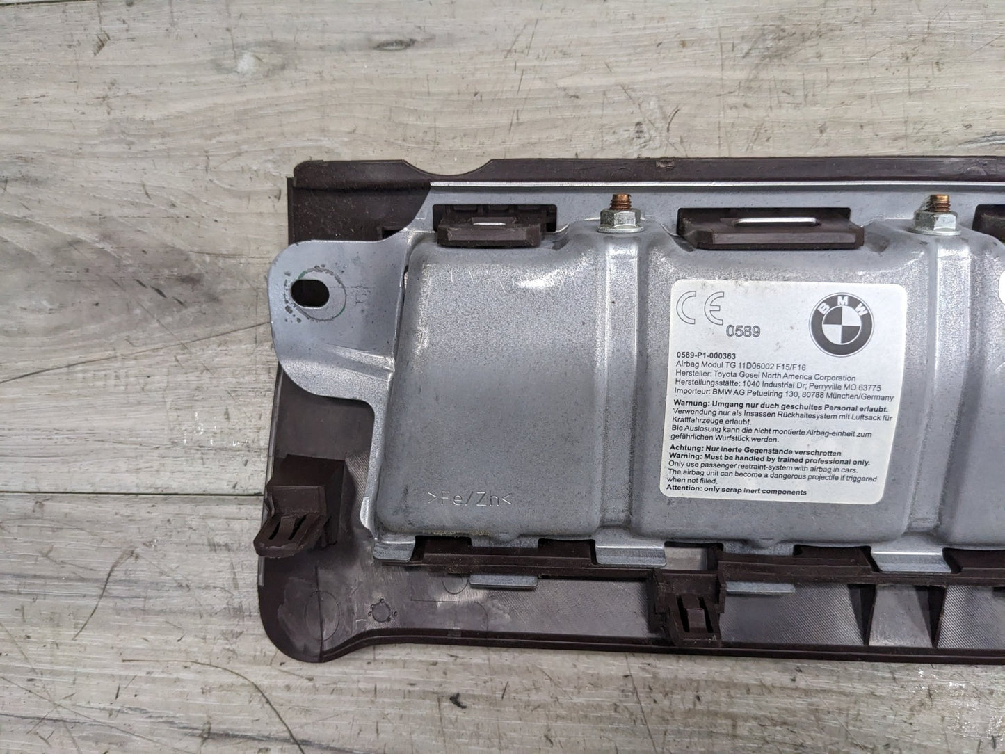 OEM BMW F15 F85 F86 X5 X6 M Front Passenger Side Knee Lower Dash Airbag BLACK