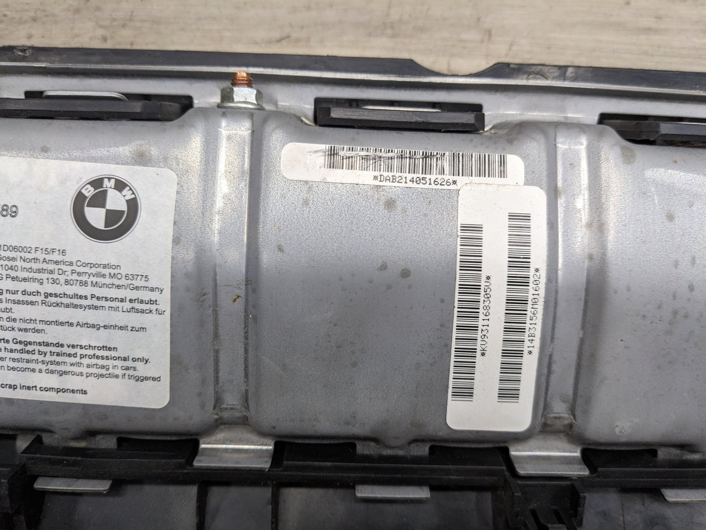 OEM BMW F15 F85 F86 X5 X6 M Front Passenger Side Knee Lower Dash Airbag BLACK