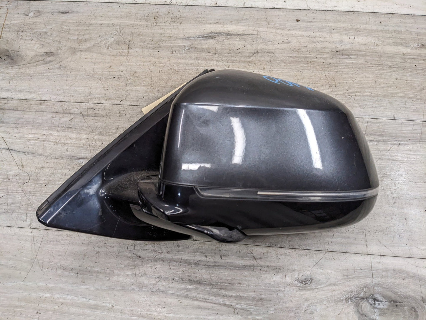 14-18 OEM BMW F15 X5 Left Driver Side Power Folding Mirror Assembly Camera Blue