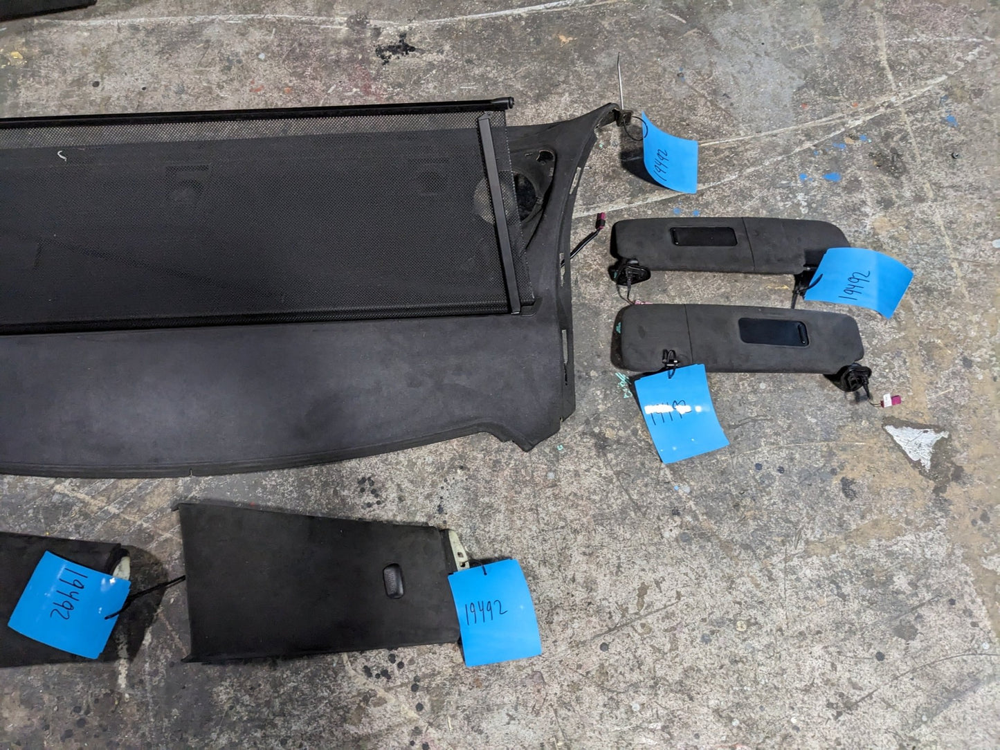OEM BMW F06 640 650 M6 Black Headliner Roof Pillars Visors SET Alcantara Leather