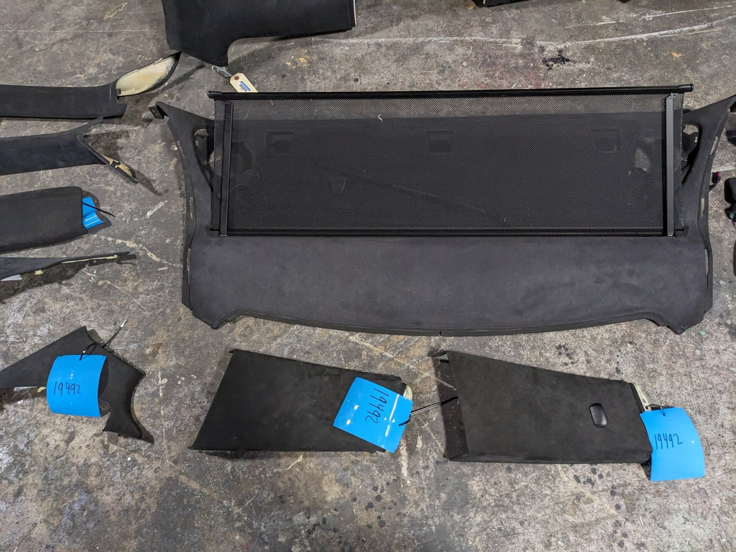OEM BMW F06 640 650 M6 Black Headliner Roof Pillars Visors SET Alcantara Leather