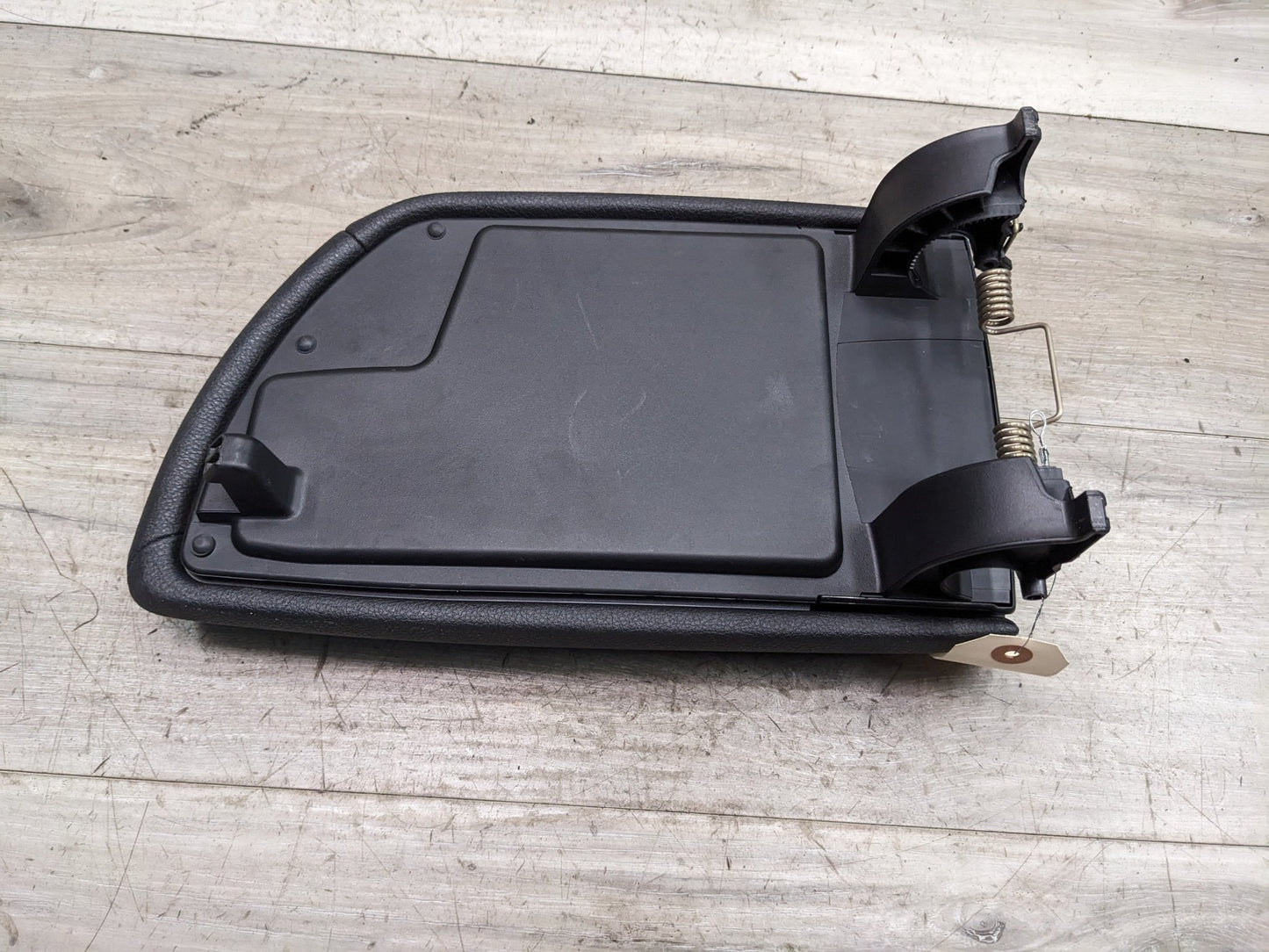 14-17 OEM BMW F22 Center Armrest Tray Console Sensatec Black Imitation Leather