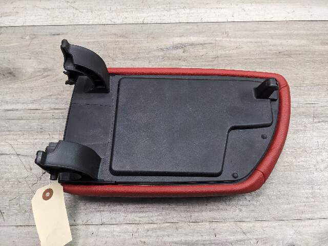 14-20 OEM BMW F22 Center Armrest Tray Console Sensatec Black Imitation Leather