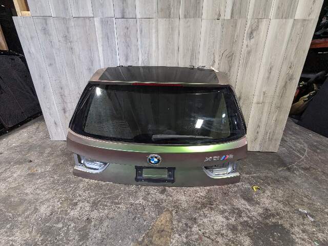 14-18 OEM BMW F15 F85 X5 Rear Trunk Lid Tail Gate Upper Door W/ Glass Gray