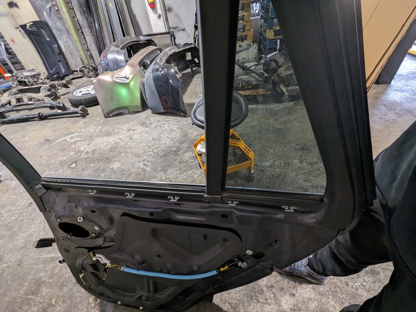 14-18 OEM BMW F15 F85 X5 M REAR RIGHT Passenger Side Door Shell Panel Blue
