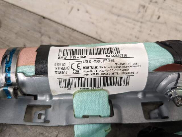 OEM BMW F15 X5 F85 X5M Left Driver Side Top Roof Head Air Bag Airbag Curtain