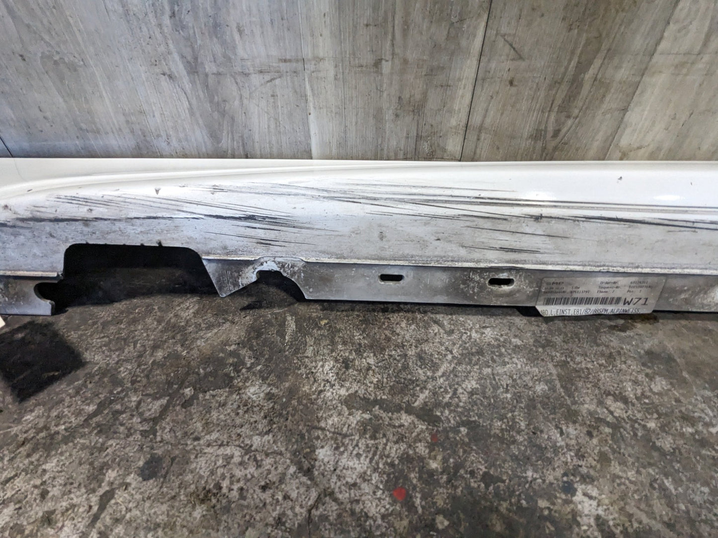 08-13 OEM BMW E82 E88 128 135 Left Skirt Rocker Panel Cover M-SPORT White*