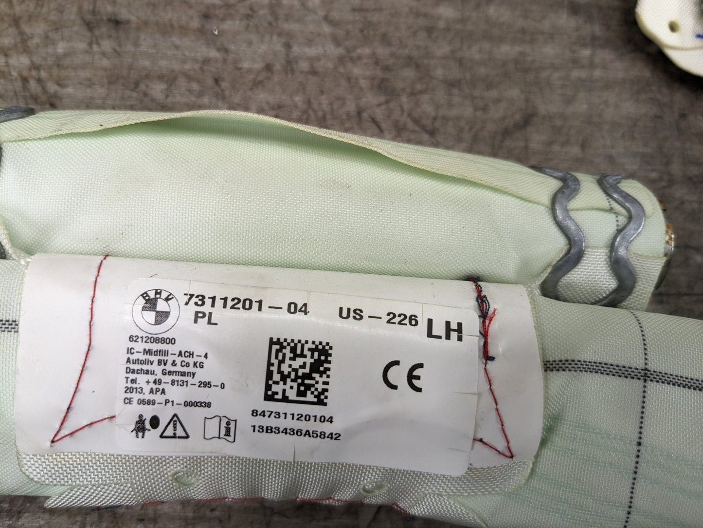 OEM BMW F30 F80 F36 M2 M3 Left Drivers Side Top Roof Head Air Bag Airbag Curtain