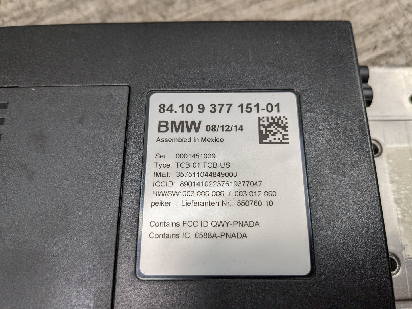 12-17 OEM BMW F82 F30 F32 F36 F06 M3 M4 M5 M6 Telematics Control Unit Module