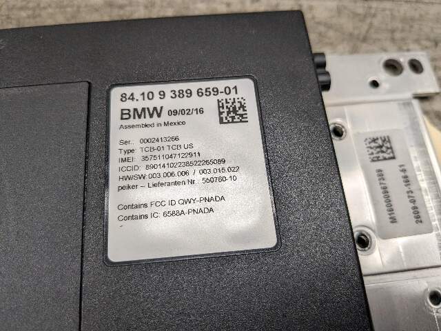 12-18 OEM BMW F32 F10 F13 i3 X3 X4 X5 M F15 F85 Telematics Control Unit Module