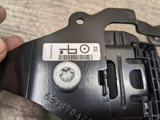OEM BMW F85 X5M Rear Right Passenger Seat Belt Seatbelt Retractor Black
