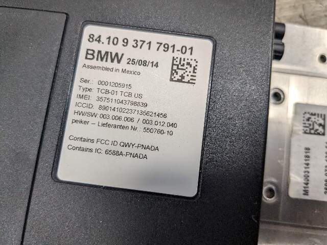 14-17 OEM BMW M3 M4 M5 F23 F30 F32 F36 F80 Telematics Control Unit Module TCB