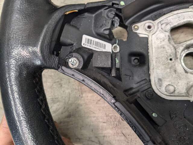 OEM BMW E82 E88 E90 E92 E93 Steering Wheel Black Leather BARE*