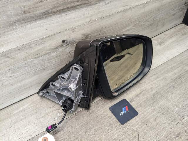 10-13 OEM BMW E70 X5M Right Side Power Folding Mirror Assembly Camera Brown