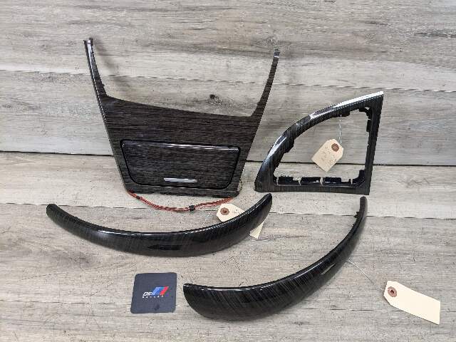 08-13 OEM BMW E82 E88 135 Wood Fineline Anthracite Dash Doors Interior Trim SET*