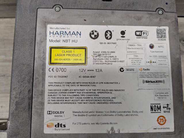 OEM BMW F10 F12 F22 F25 F30 F32 F80 M3 M4 NBT HU Headunit Radio HARMAN HW 3.1