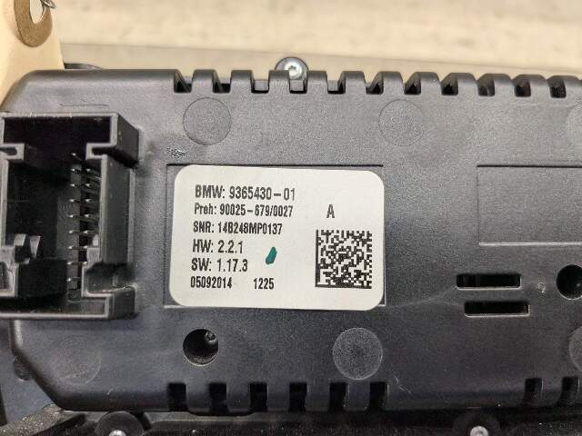 14-18 OEM BMW F15 F85 X5 F16 F86 X6 AC Heater Control Panel Radio Media Switch