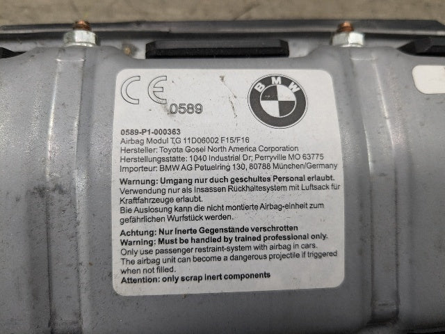 OEM BMW F15 F85 F86 X5 X6 M Front Passenger Side Knee Lower Dash Airbag BLACK