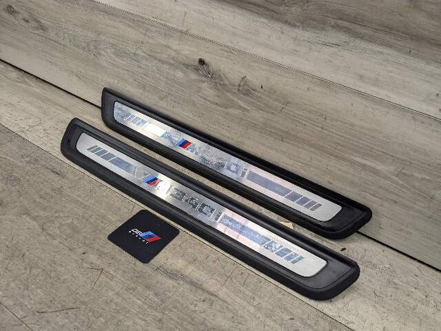 *19-21 OEM BMW G20 G21 M340i Front Left Right Door Sill Plate Molding Trim PAIR