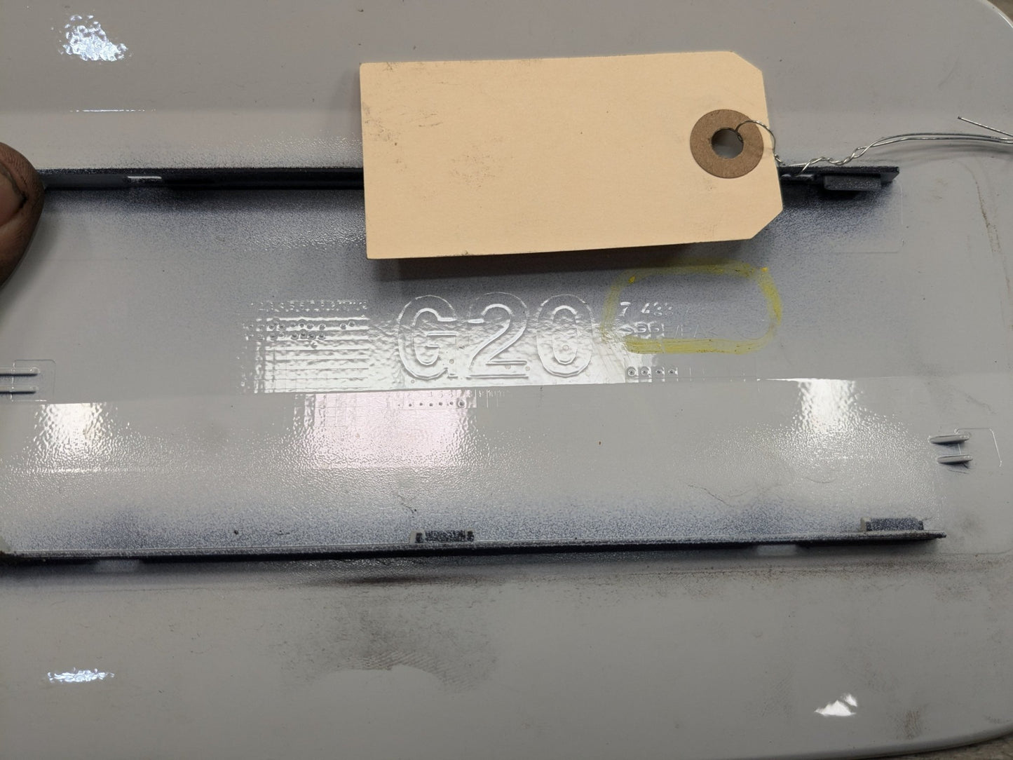 OEM BMW G20 G80 330 M340 M3 Rear Fuel Gas Tank Flap Filler Lid Cover Cap White