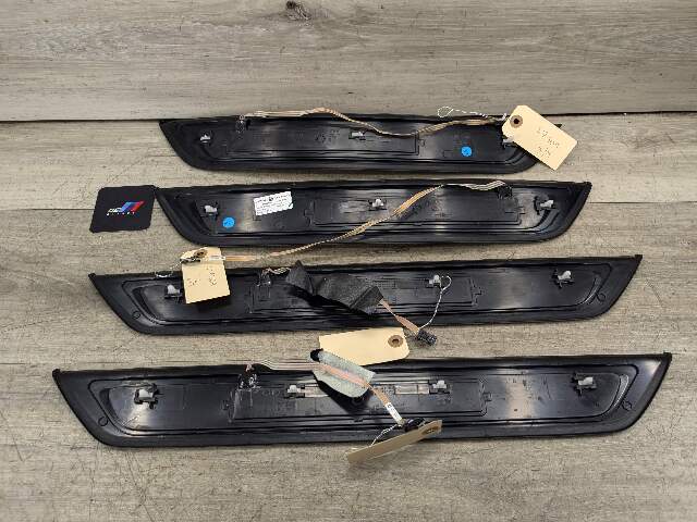OEM BMW G30 M550 Front Rear Left Right Lighter Door Sill Plate Molding M Trim