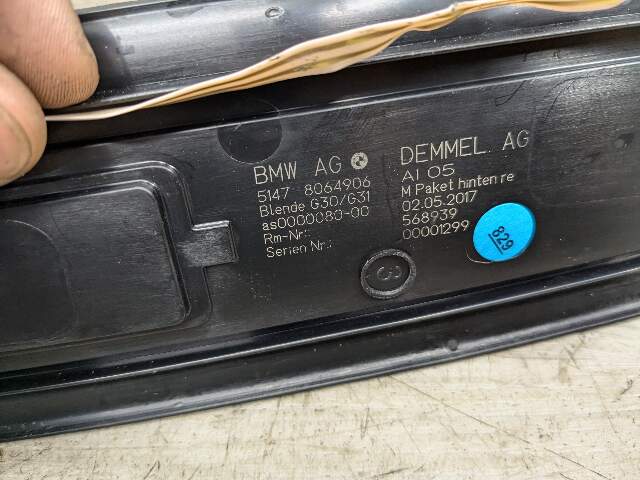 OEM BMW G30 M550 Front Rear Left Right Lighter Door Sill Plate Molding M Trim