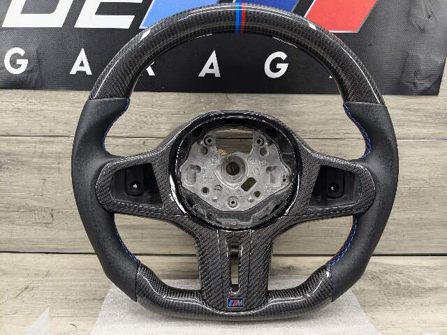 BMW F90 M5 G30 530 540 M550 CARBON FIBER Steering Wheel w/ Shifters LEATHER