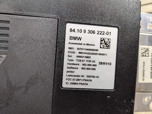 13-15 OEM BMW F01 F02 740 750 760 Alpina B7 Telematics Control Module Computer