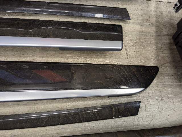 *NOTE* 13-15 OEM BMW F02 750 Center Console Dash Door Trims Wood SET