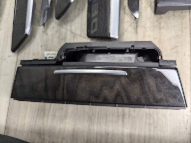*NOTE* 13-15 OEM BMW F02 750 Center Console Dash Door Trims Wood SET
